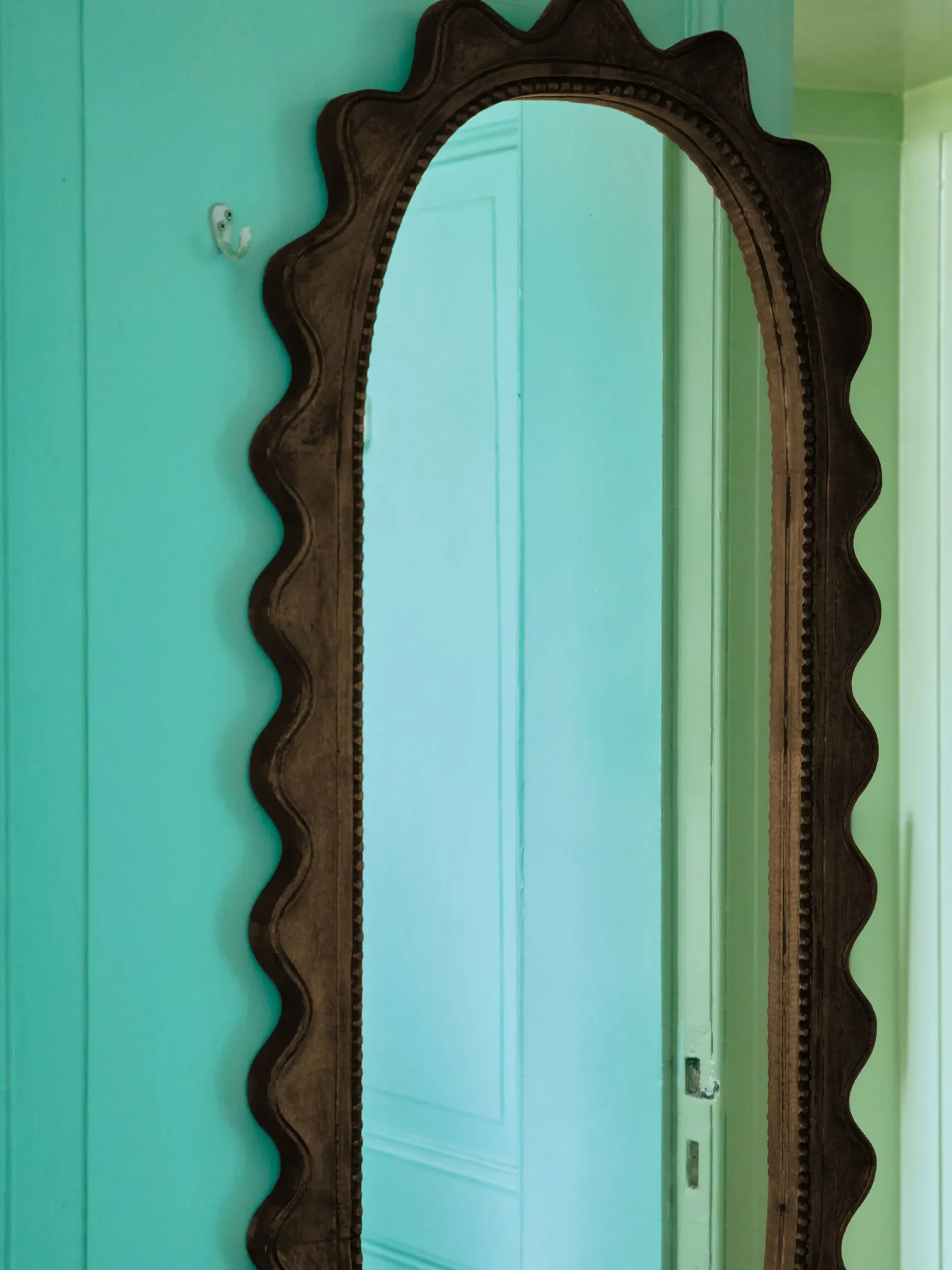 Wooden Ripple Mirror